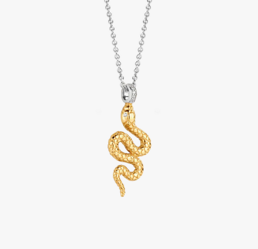Ti Sento Gold Snake Necklace