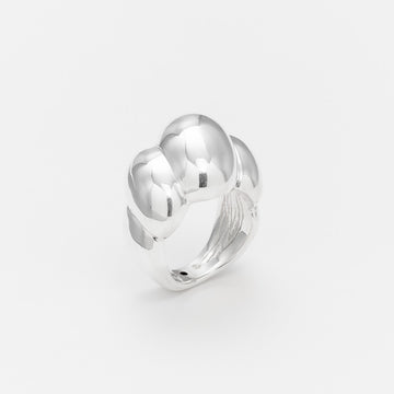 Marseille Sterling Silver Triple Puff Ring Sz 7.5
