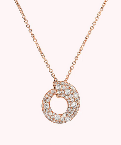 Bronzallure Pave CZ Swirl Necklace