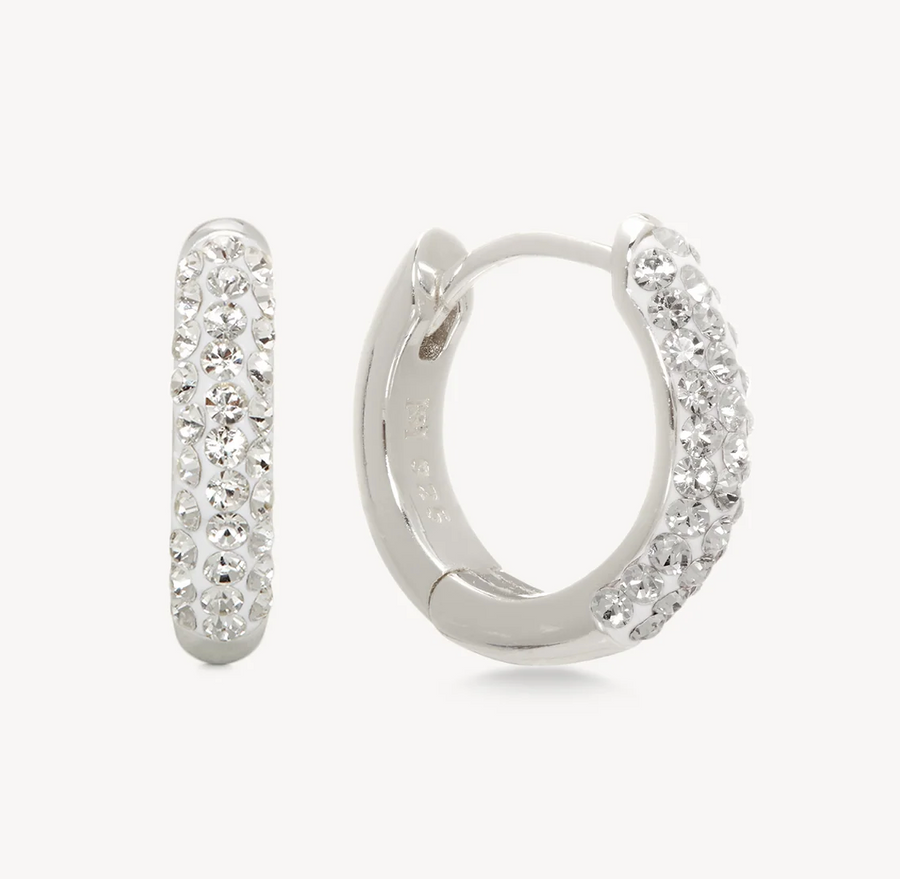 Hillberg And Berk Silver Always On Sparkle Huggies