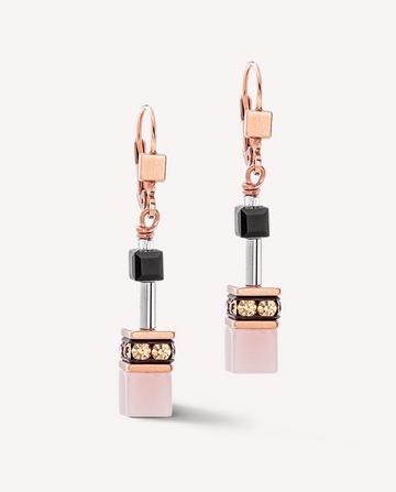 Coeur De Lion GeoCUBE® Soft Rose Earrings