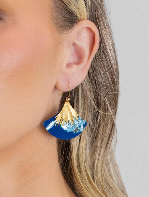 Holly Yashi Midnight Blue Aster Earrings