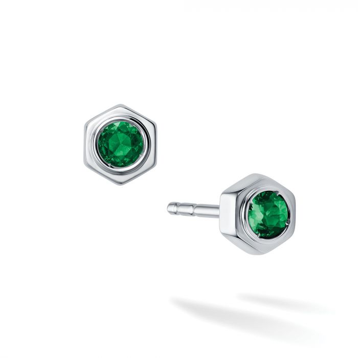 Birks Sterling Bee Chic Emerald Studs