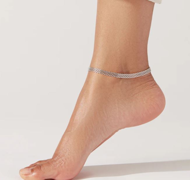 Jenny Bird Platinum Medium Blythe Anklet