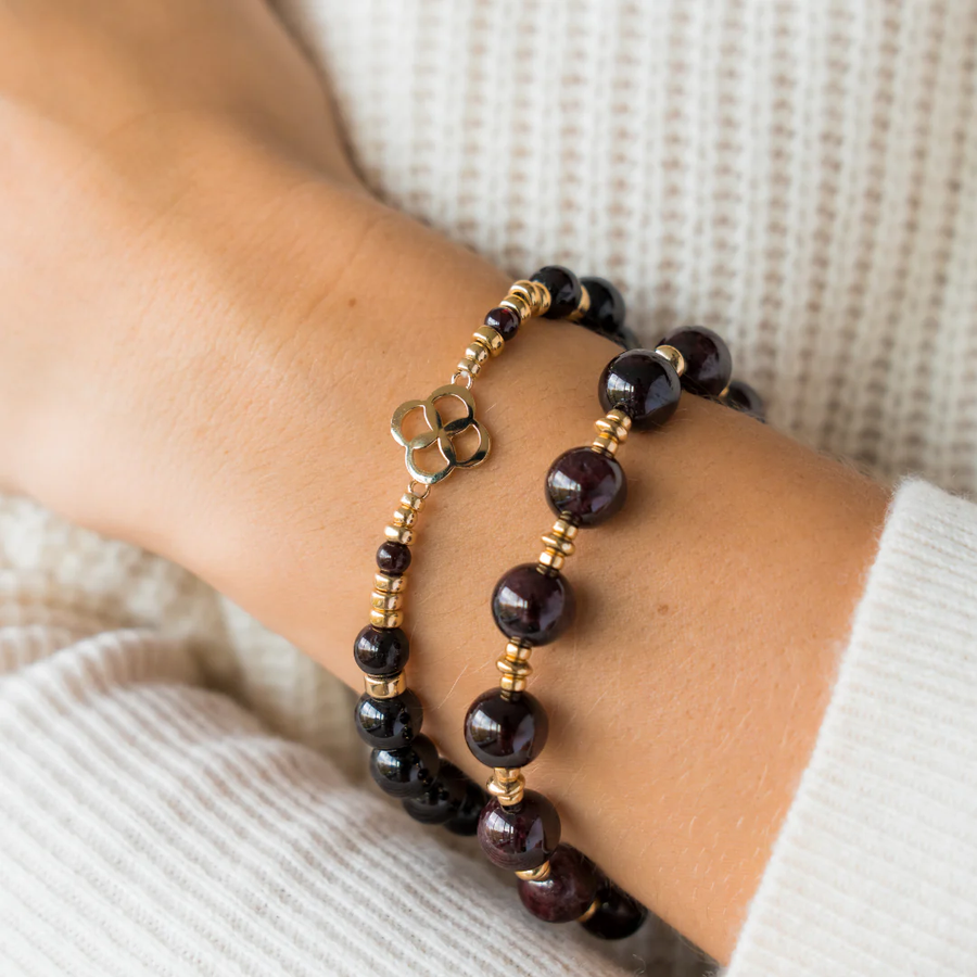 Beblue Gold Be Bubbly Red Velvet Bracelet