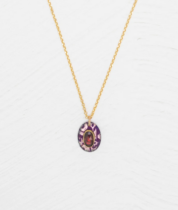 Holly Yashi Vintage Burgandy Gracie Pendant Necklace