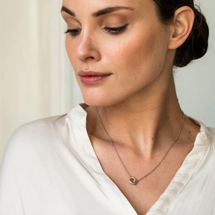 Ti Sento Two Tone Infinity Necklace