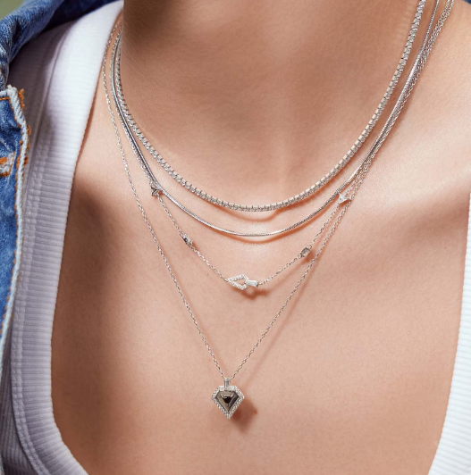 Ania Haie Silver Geometric Satellite Necklace