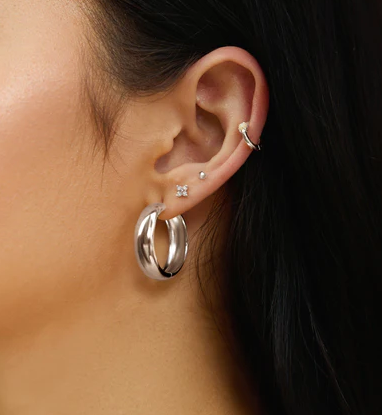 Ania Haie Silver Four Petal Studs