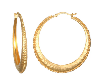 Satya Gold Timeless Beauty Dot Hoop Earrings