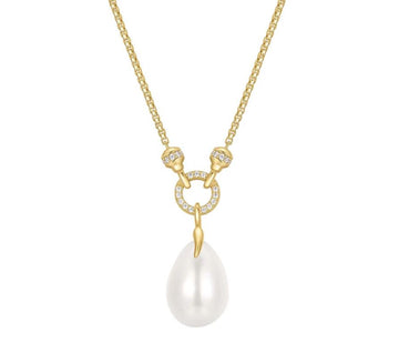 Ania Haie Gold Linked Shell Pearl Necklace