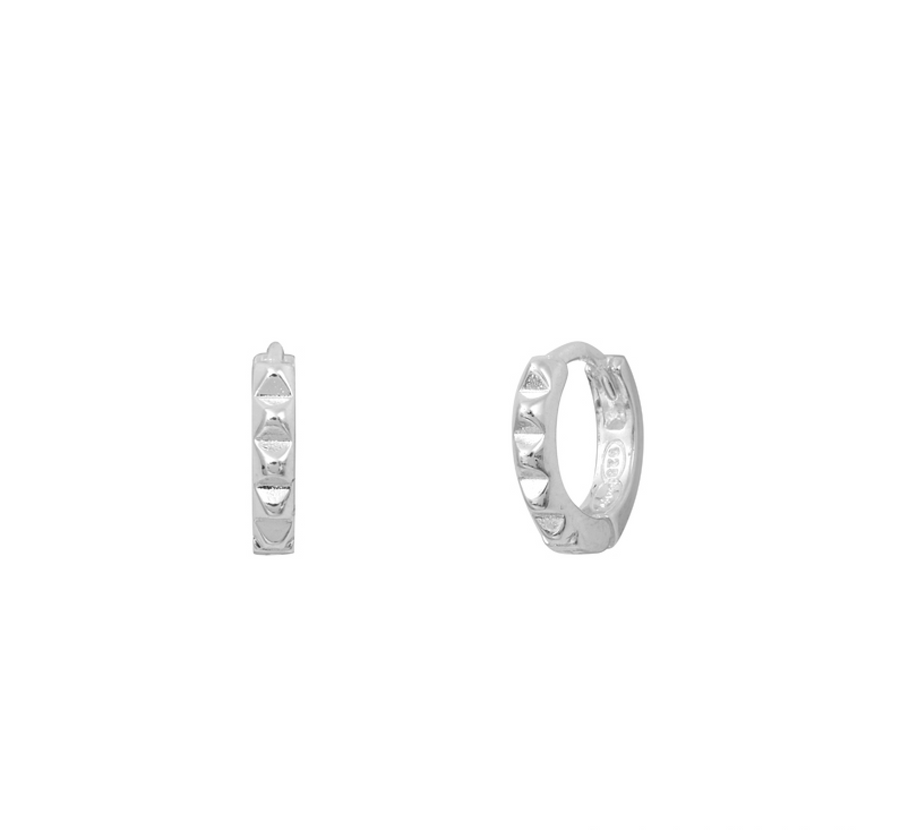 Marseille Sterling Silver Small Huggie Studs