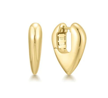 Ania Haie Gold Puffy Shield Hoop Earrings