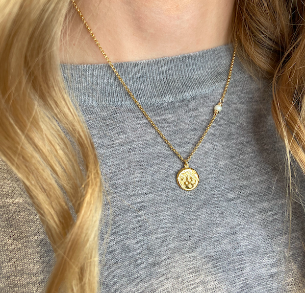 Be Blue Gold Aries Zodiac Necklace