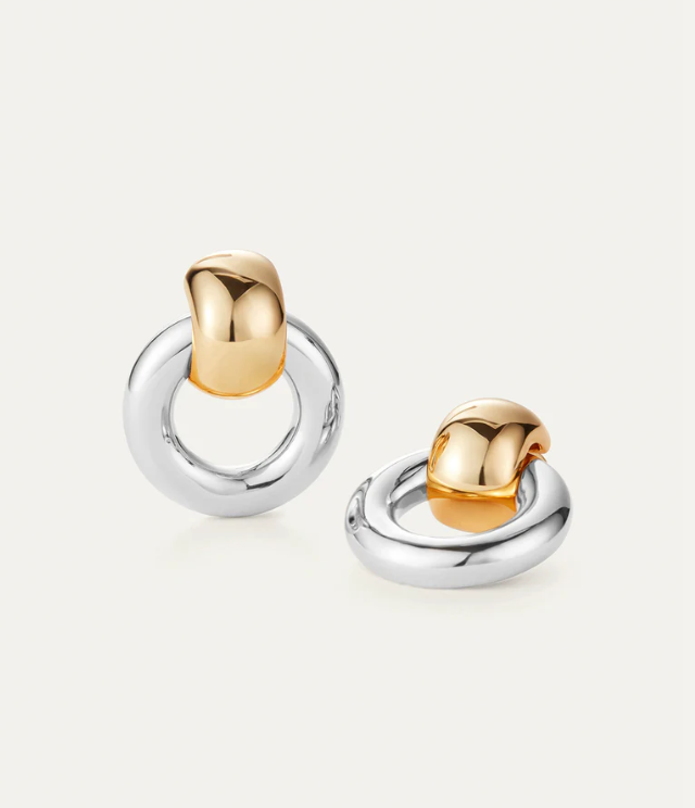 Jenny Bird Two Tone Mega Puffy Faye Earrings