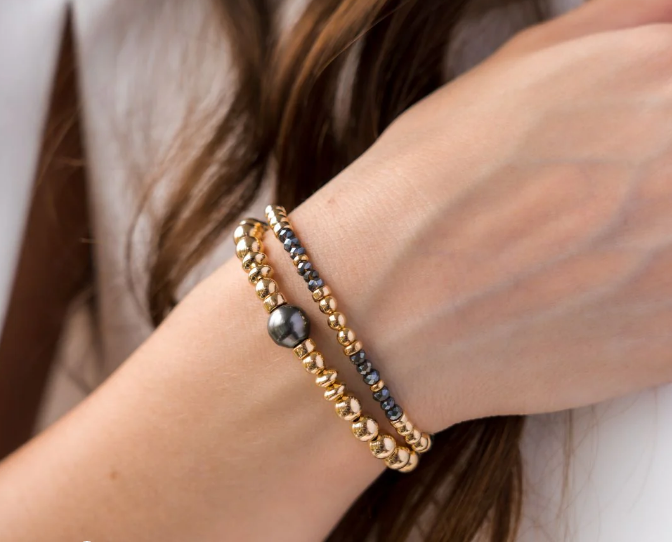 Beblue 'Be Balmy' Gold Grey Crystal Bracelet