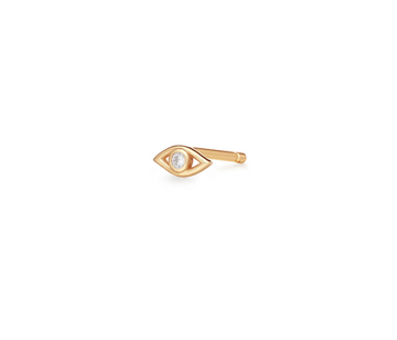 Aurelie Gi 14k CHARLOTTE Diamond Evil Eye Single Stud Earring