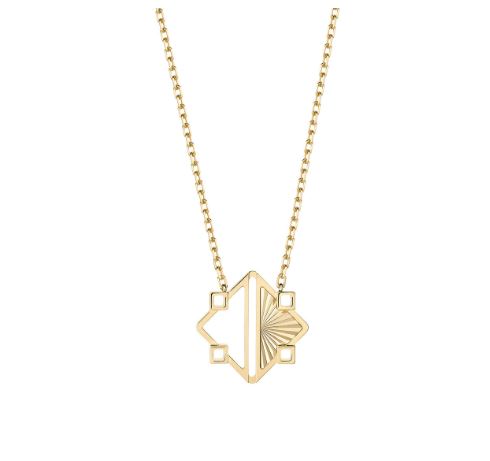 Birks Muse Guillche Half Open 18kt Gold Necklace