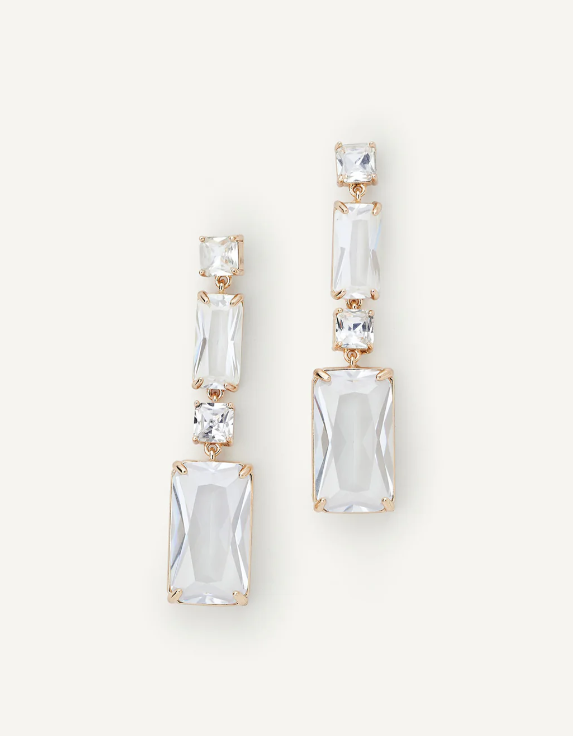 Olive And Piper Gold Beaumount Drop Earrings