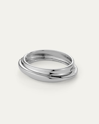 Jenny Bird Silver Lennon Bangle Size Medium