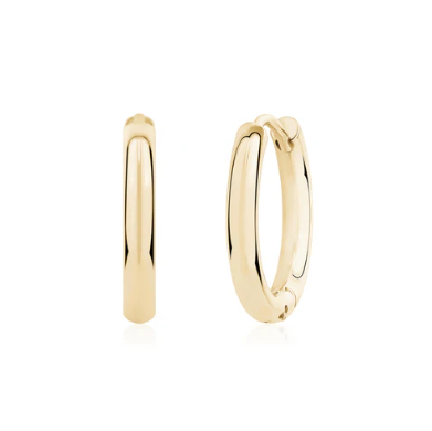 ARZ Steel Gold 21mm Huggie Hoops