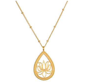 Satya Gold 'Open to Possibilites' Lotus Necklace