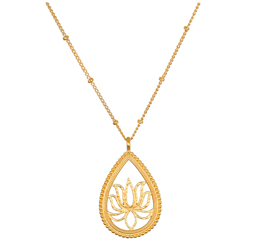 Satya Gold 'Open to Possibilites' Lotus Necklace