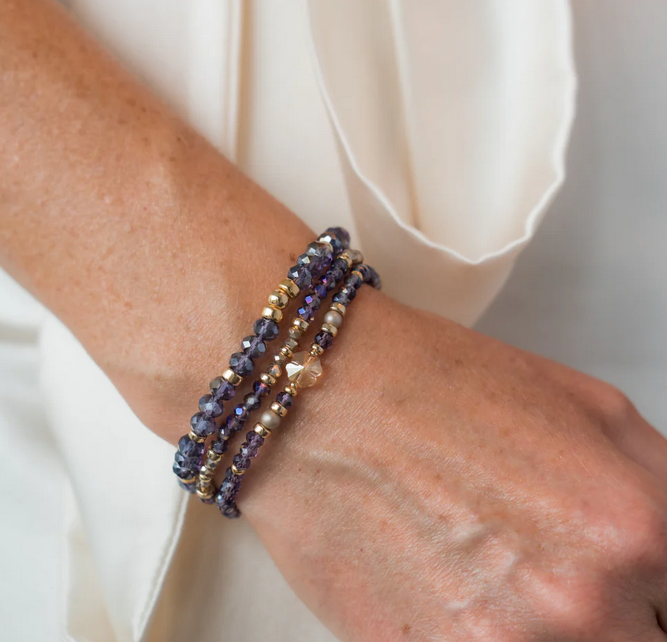 Beblue 'Be Shimmering' Violet Gold Bracelet