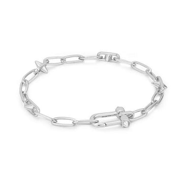 Ania Haie Silver Stud Link Bracelet