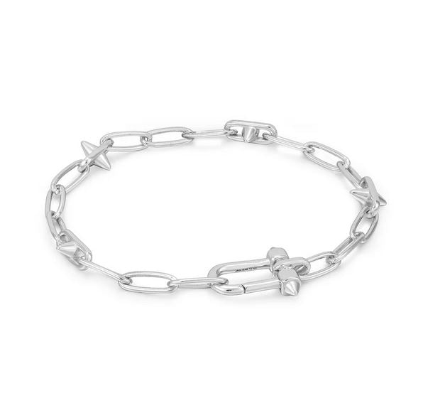 Ania Haie Silver Stud Link Bracelet