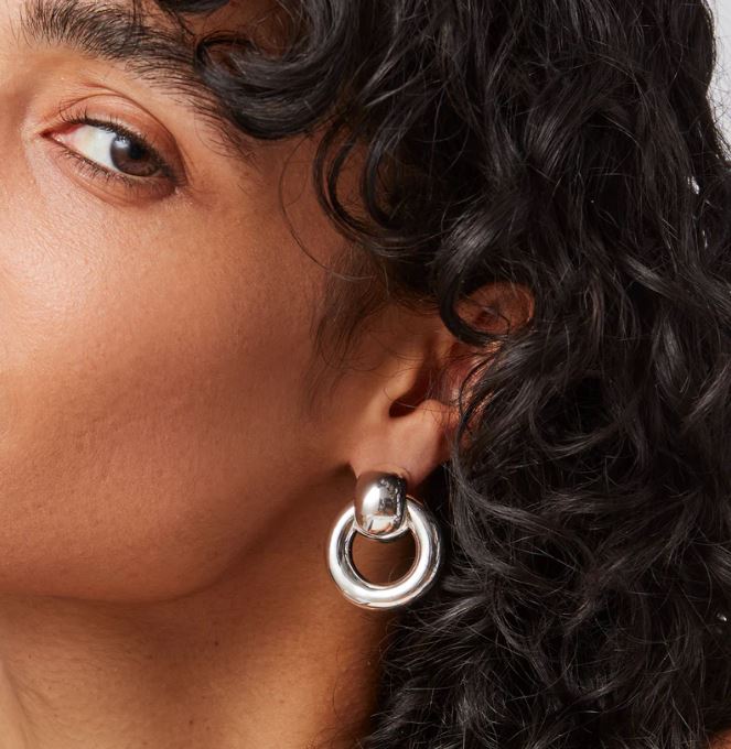 Jenny Bird Silver Mega Faye Knocker Earrings