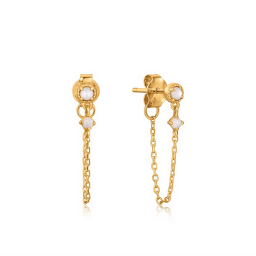 Ania Haie Gold Kyoto Opal Chain Drop Studs