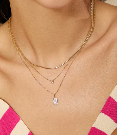 Ania Haie Gold Pave Pendant Necklace