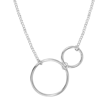 Marseille Sterling Double Ring Pendant Necklace