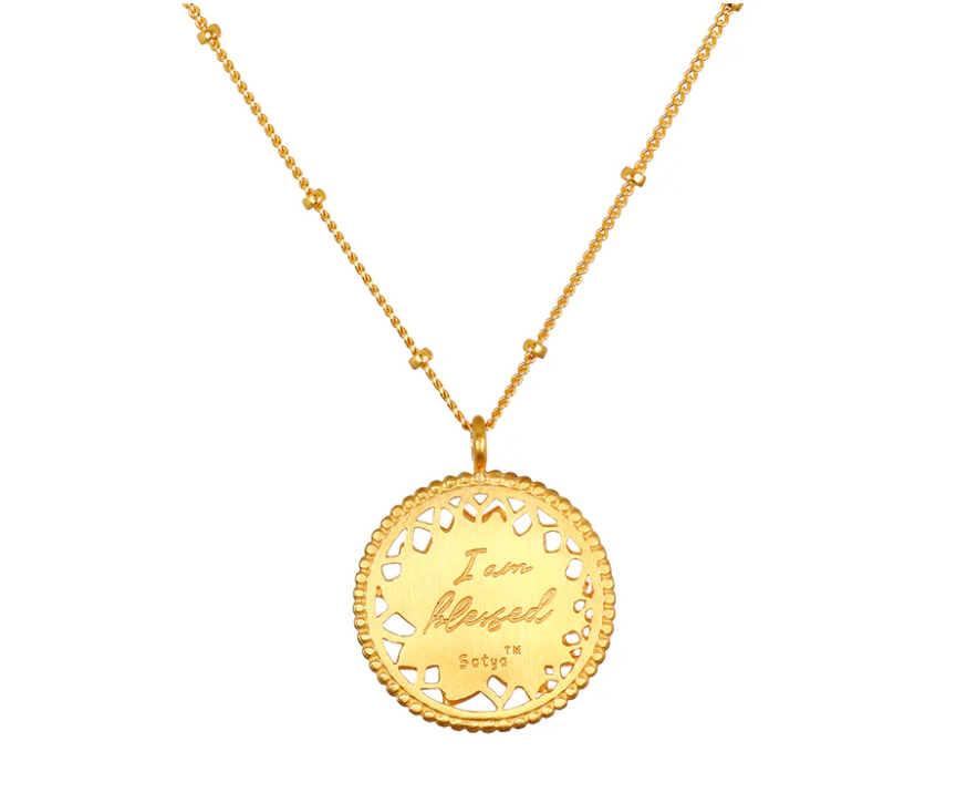 Satya Gold Blessed Beginning Lotus Necklace