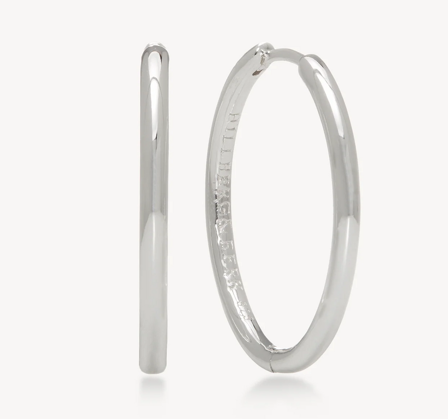 Hillberg And Berk Medium Silver Huggies