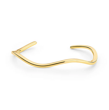 Sif Jakobs Gold Ellera Waves Narrow Cuff Bracelet