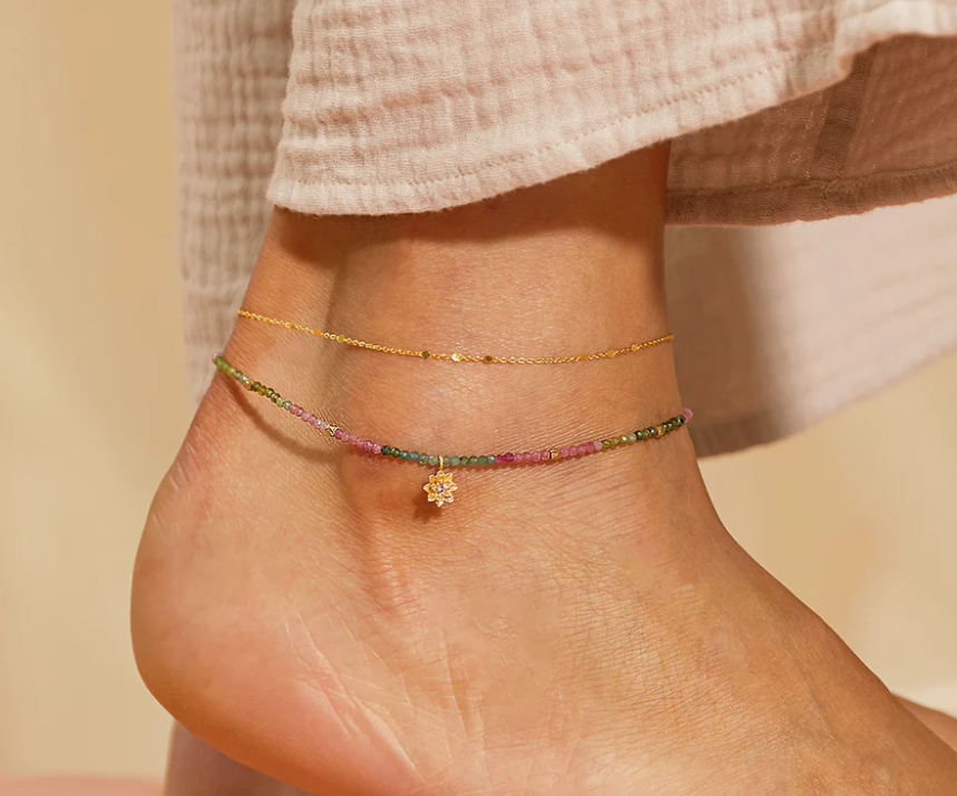 Satya Tourmaline Moon Anklet