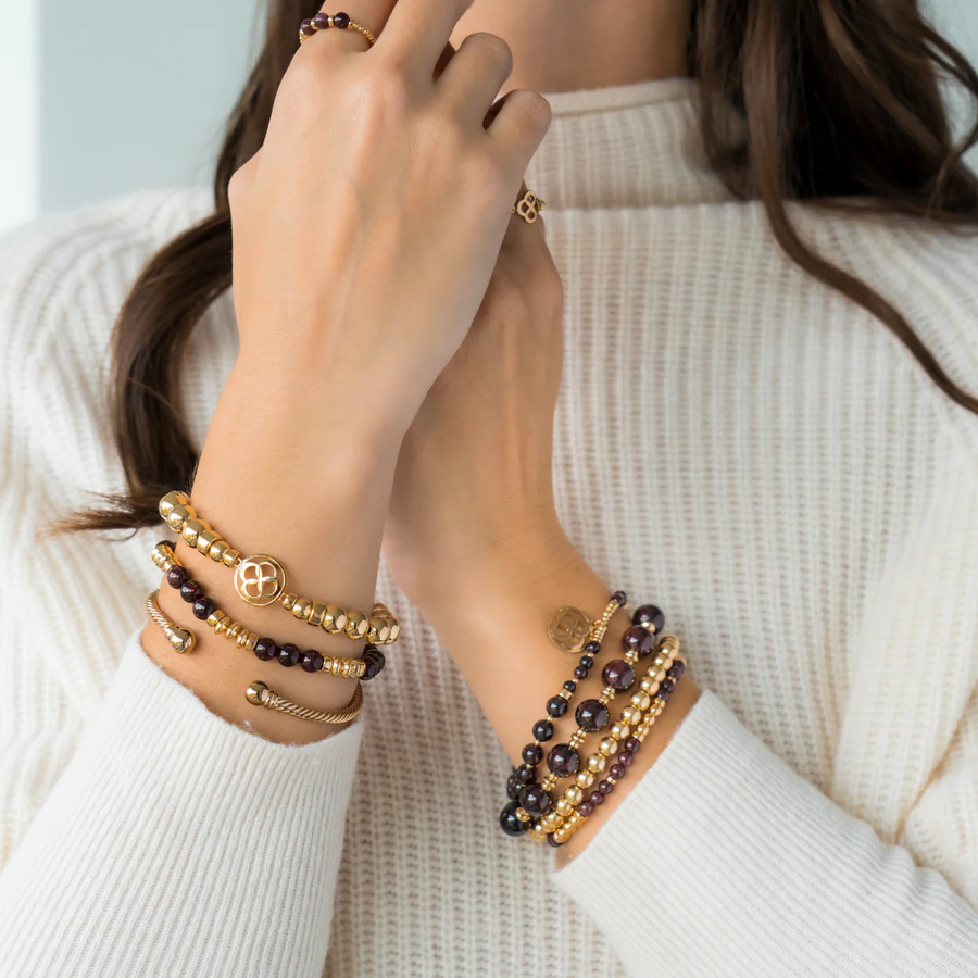 Beblue Gold Be Brazen Red Velvet Bracelet