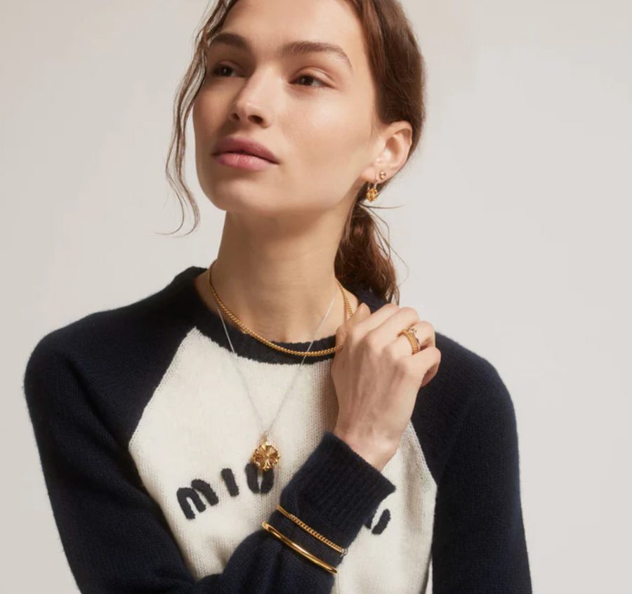 Ti Sento Two Tone Clover Leverback Earrings