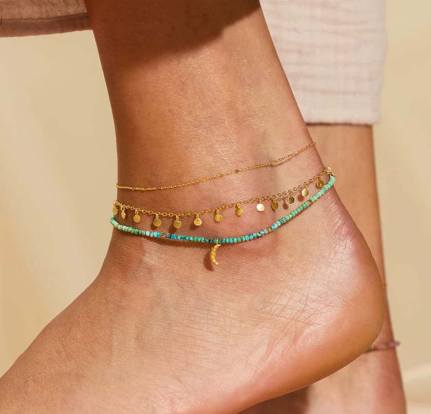 Satya Gold Walk With Joy Coin Anklet