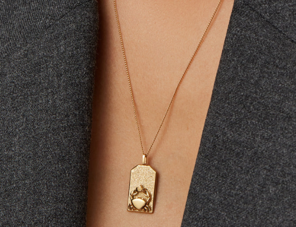 Jenny Bird Gold Cancer Zodiac Pendant necklace