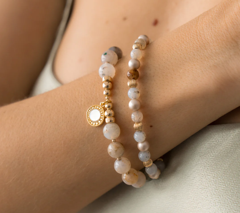 Be Blue Be Emerging Gold Stretch Bracelet