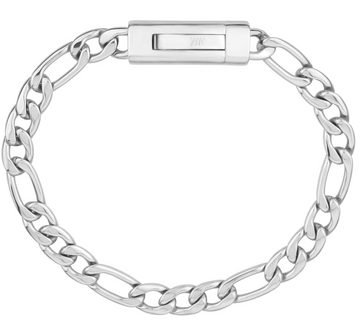 A.R.Z Steel 7mm Figaro Link Bracelet 8 Inches