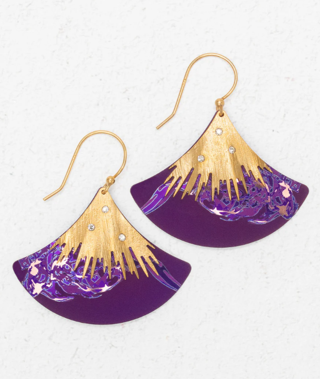 Holly Yashi Plum Aster Earrings