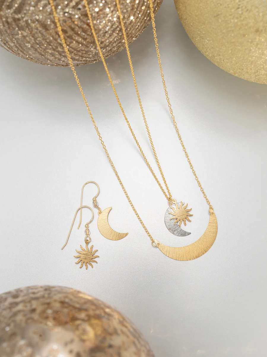 Holly Yashi Two Tone Sun And Moon Necklace