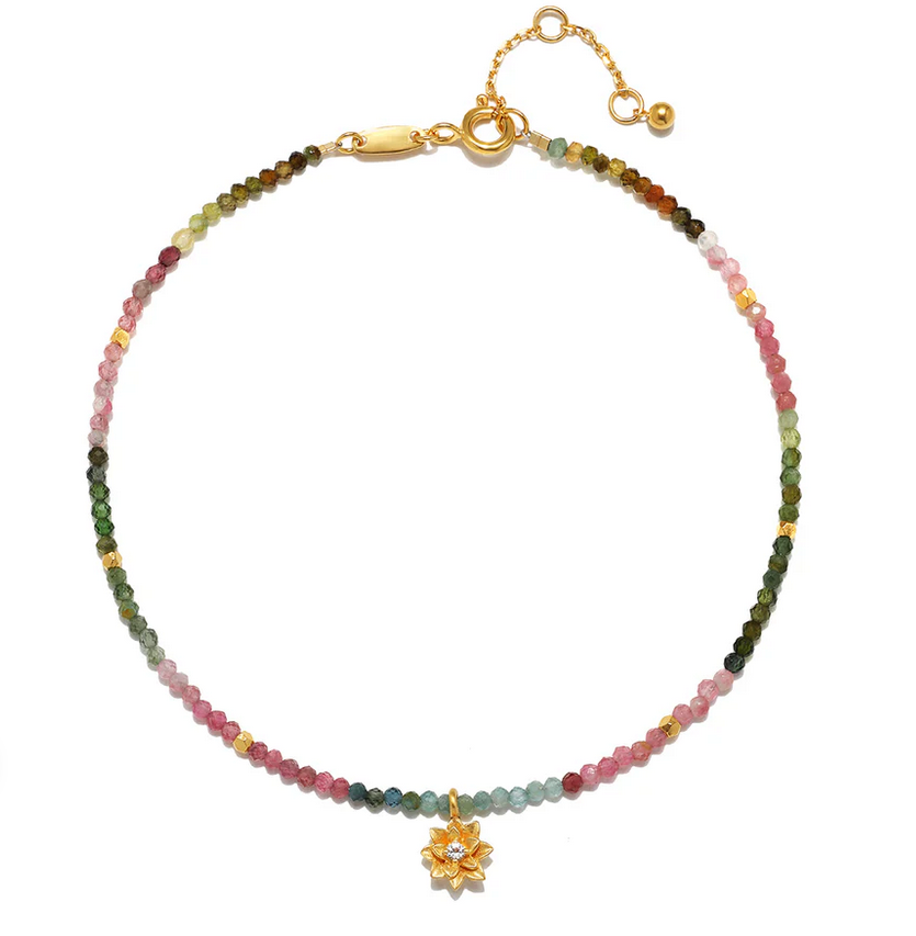 Satya Tourmaline Moon Anklet