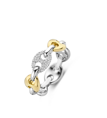 Ti Sento gold-plated silver Coffee Bean Ring