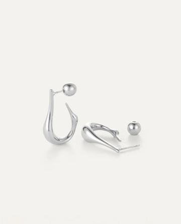 Jenny Bird Silver Small Colette Hoops