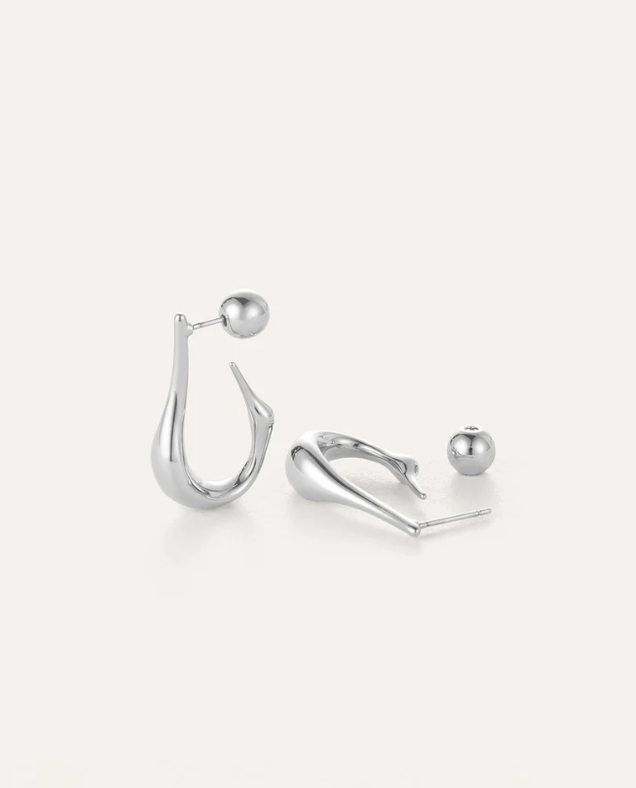 Jenny Bird Silver Small Colette Hoops